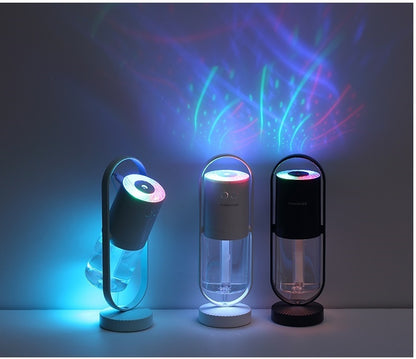 Magic Shadow Ultrasonic Humidifier – USB Mini Mist Maker with Projection Night Light