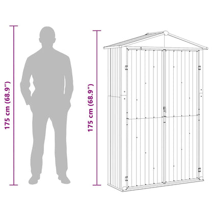 116x Galvanized Garden Shed – Outdoor Metal Storage for Tools, Lawn Equipment, and Supplies