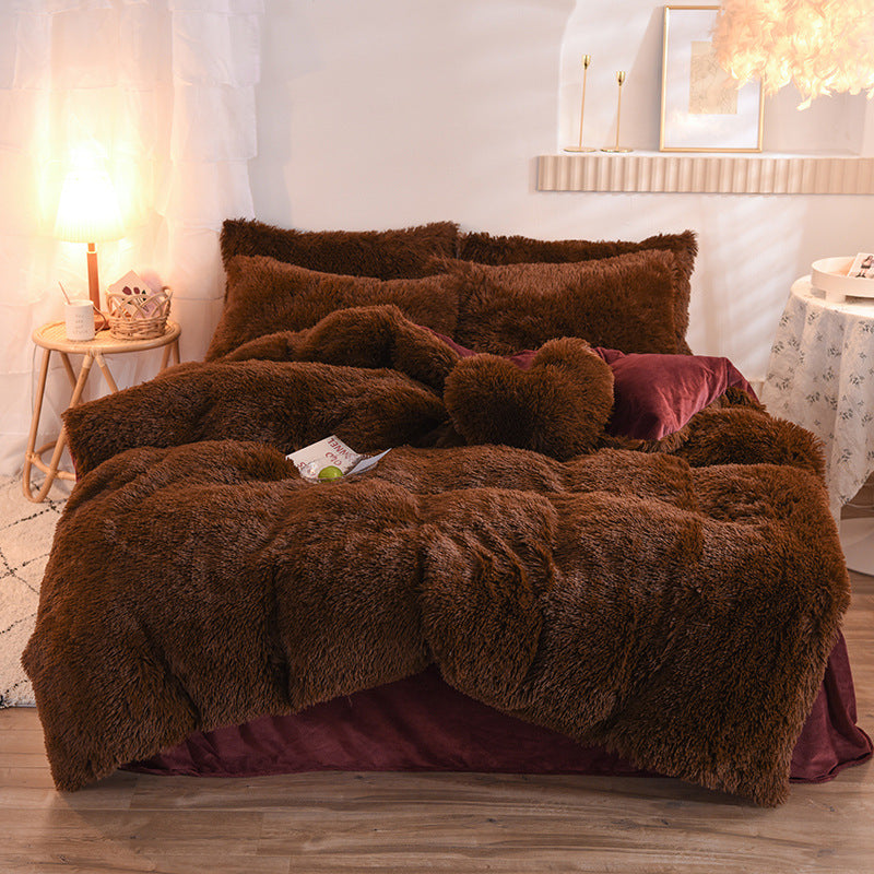 Premium Luxury Plush Shaggy Fleece Duvet Cover Set – Warm Winter Bedding