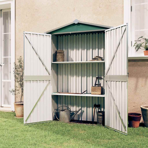 116x Galvanized Garden Shed – Outdoor Metal Storage for Tools, Lawn Equipment, and Supplies