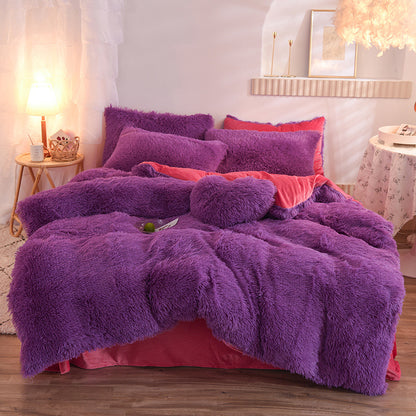 Premium Luxury Plush Shaggy Fleece Duvet Cover Set – Warm Winter Bedding