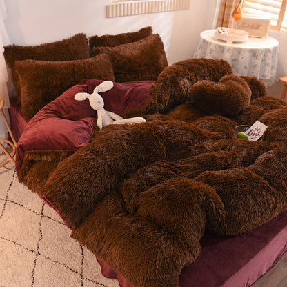 Premium Luxury Plush Shaggy Fleece Duvet Cover Set – Warm Winter Bedding